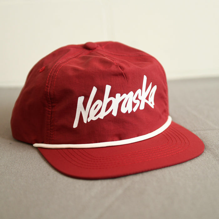 Nebraska Grandpa Hat - Cardinal / White