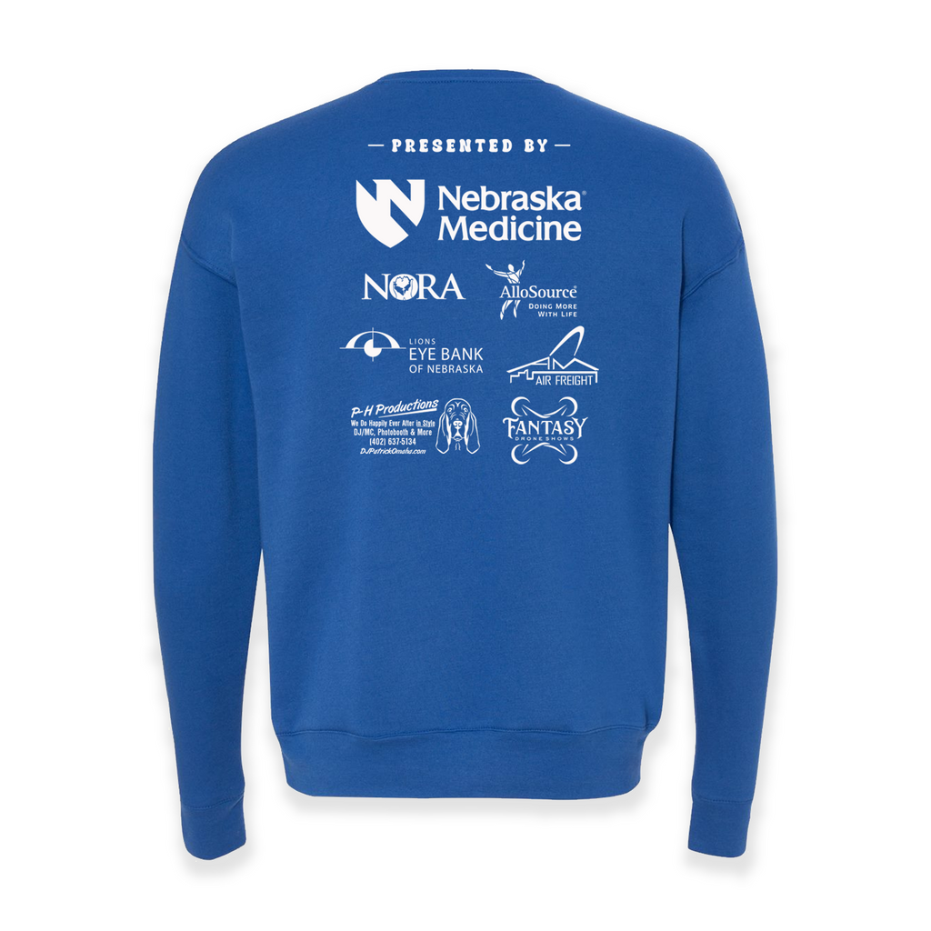 Live On Nebraska - Blue Crewneck
