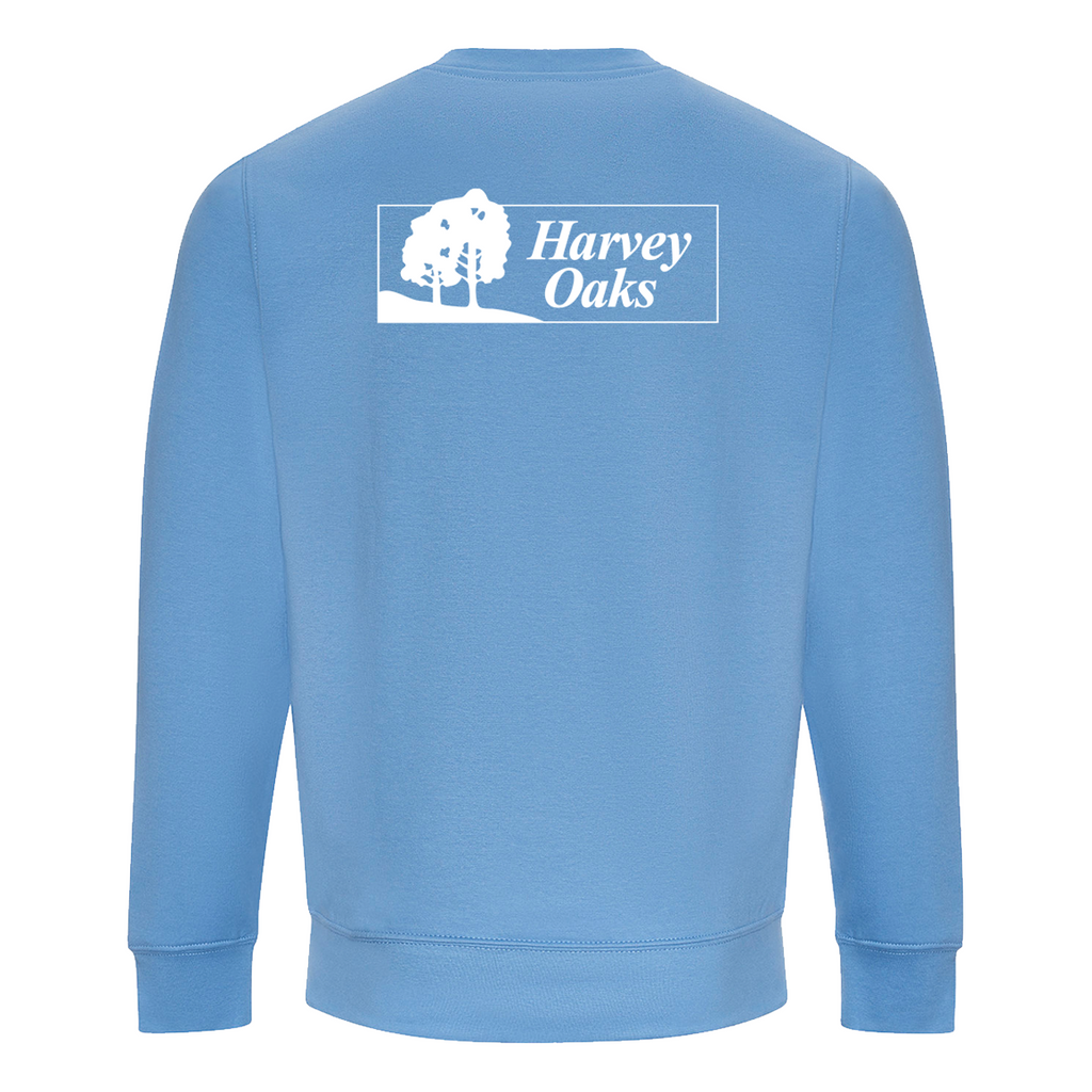 Harvey Oaks - Coneflower Blue Crewneck