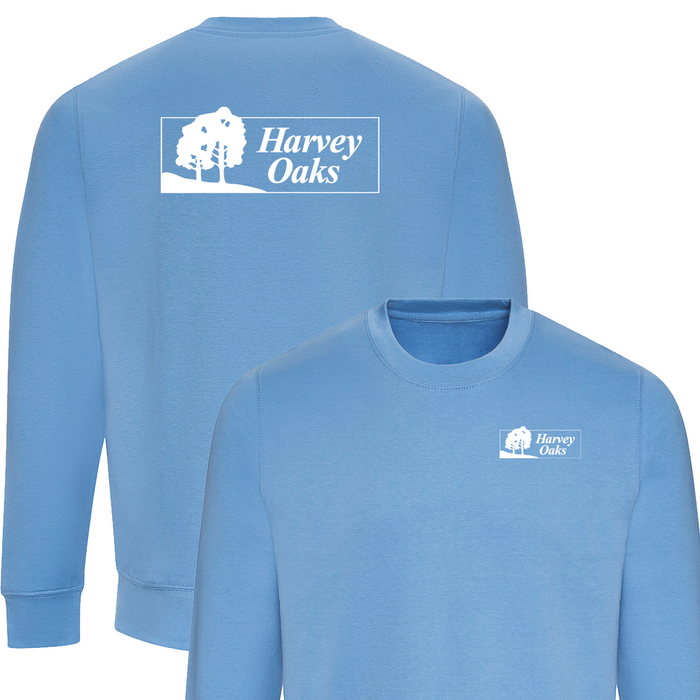 Harvey Oaks - Coneflower Blue Crewneck