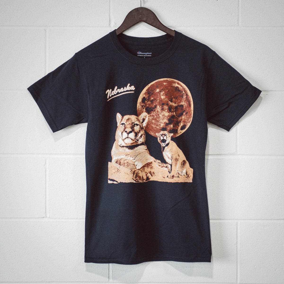 Nebraska Mountain Lion graphic T-shirt by Omaha Screen Co