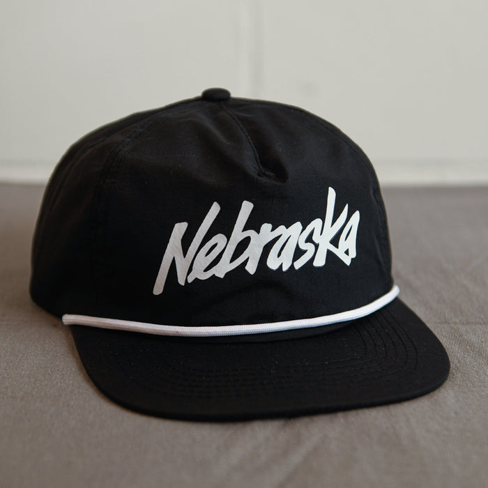 Nebraska Grandpa Hat - Black / White