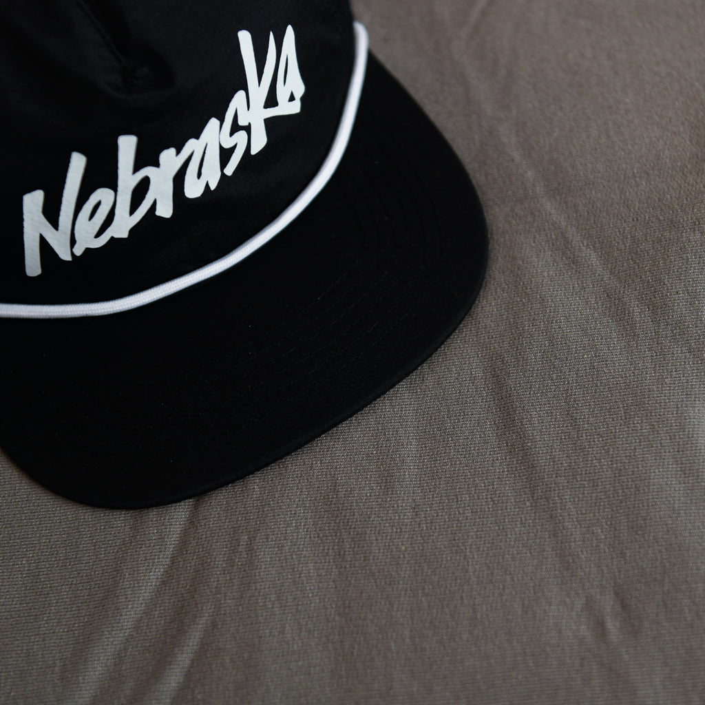 Nebraska Grandpa Hat - Black / White