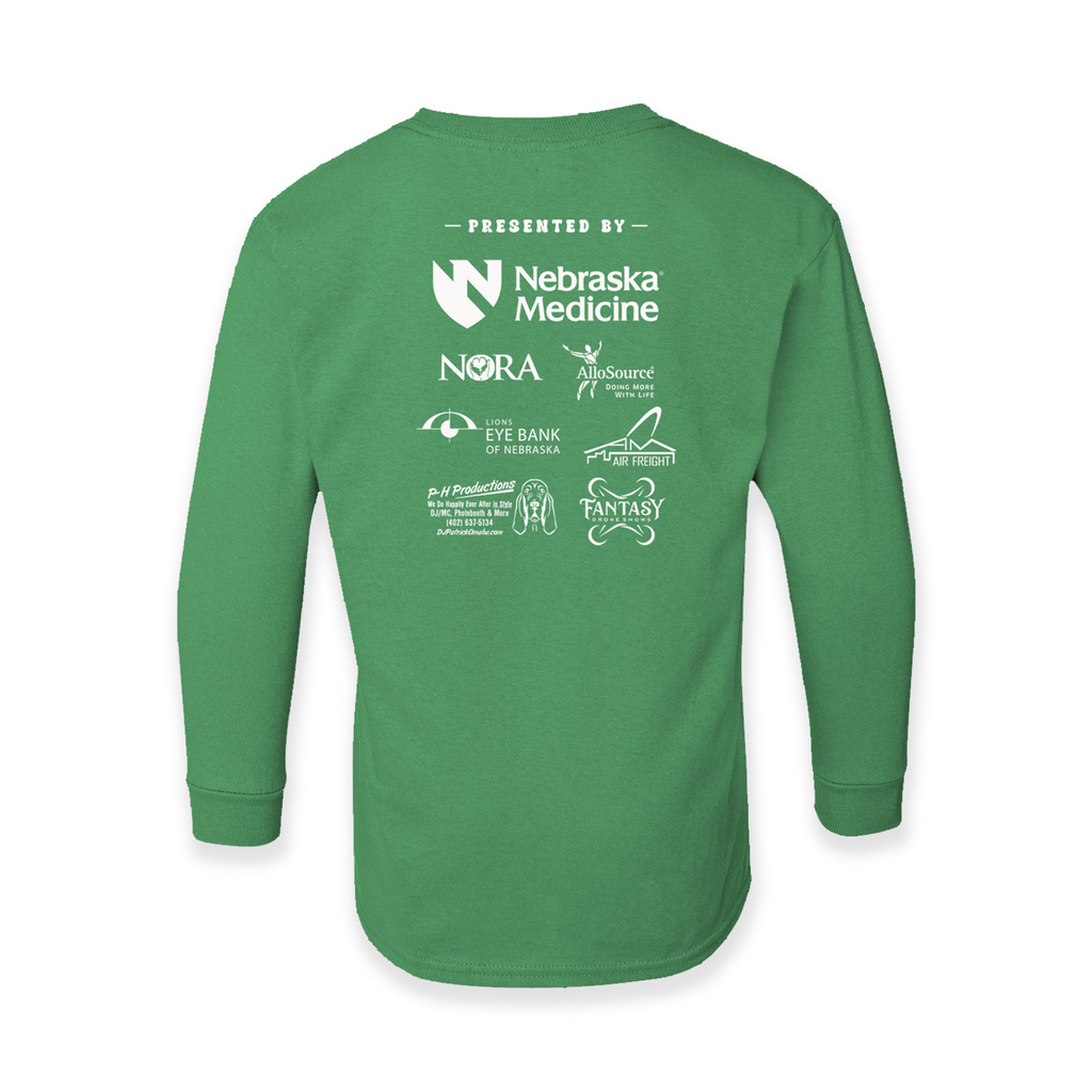Live On Nebraska - Green Long Sleeve Youth