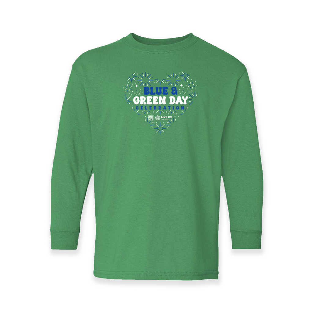 Live On Nebraska - Green Long Sleeve Youth