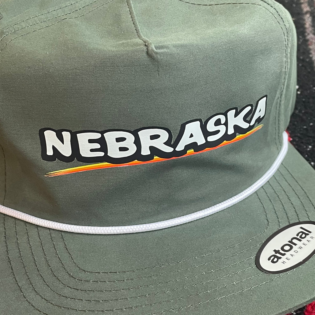 Save Big Nebraska Grandpa Hat - Green/White