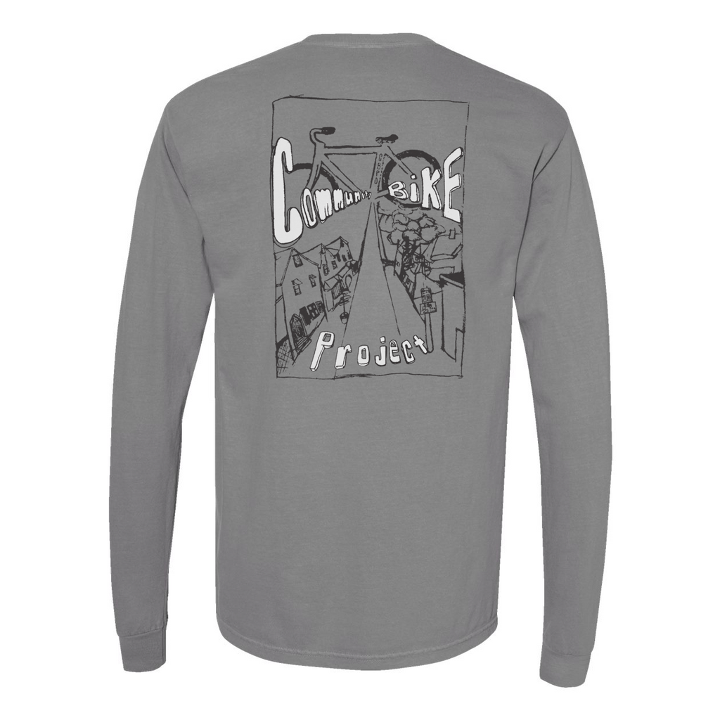 Community Bike Project - Reflective Ink - Grey Long Sleeve