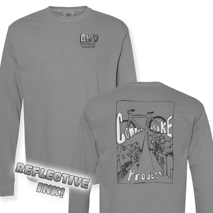 Community Bike Project - Reflective Ink - Grey Long Sleeve