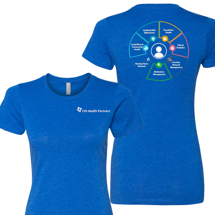 CHI Health Partners -  Womens Short Sleeve - Royal Blue