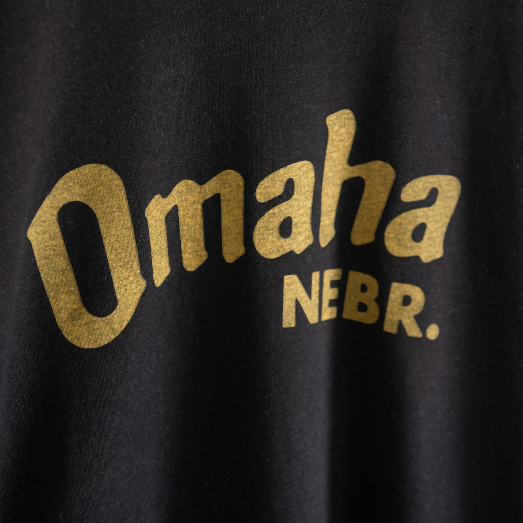 Omaha Nebraska Black and Mustard T