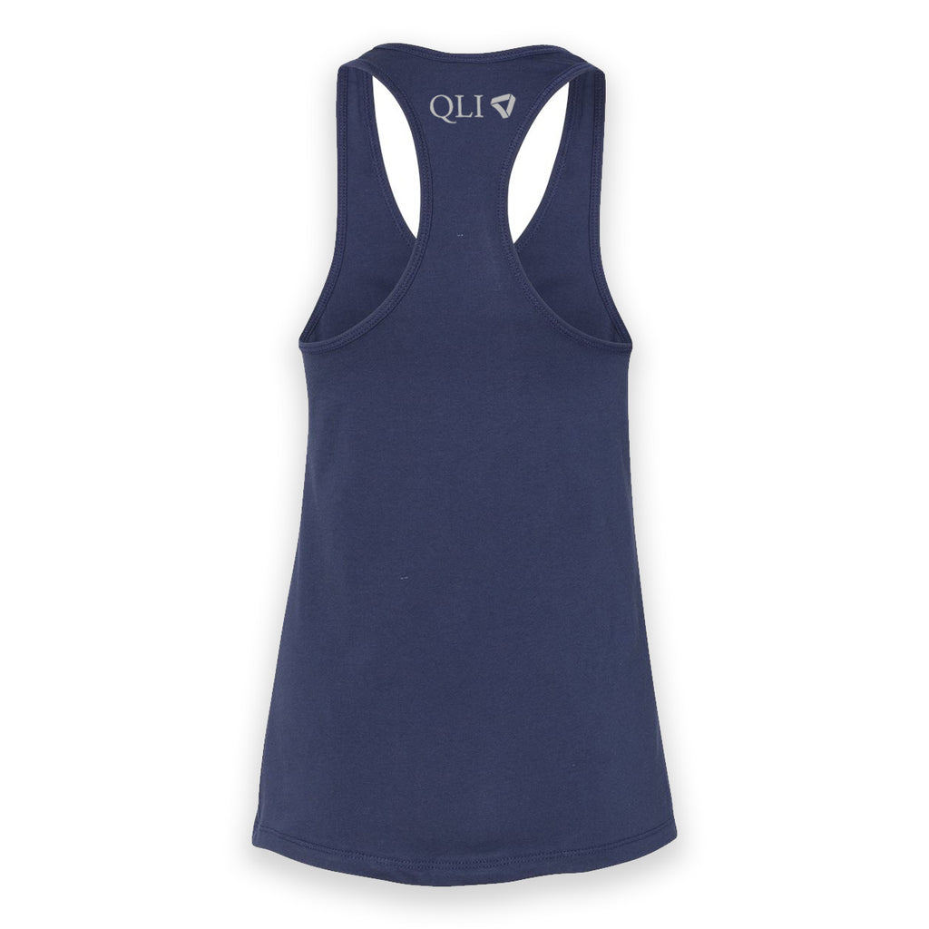 QLI - Womens racerback tank - Navy