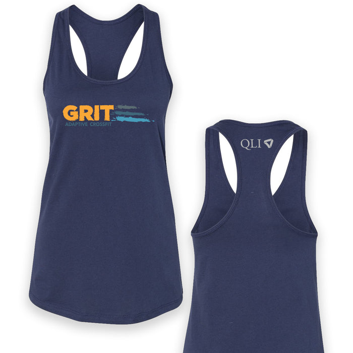 QLI - Womens racerback tank - Navy