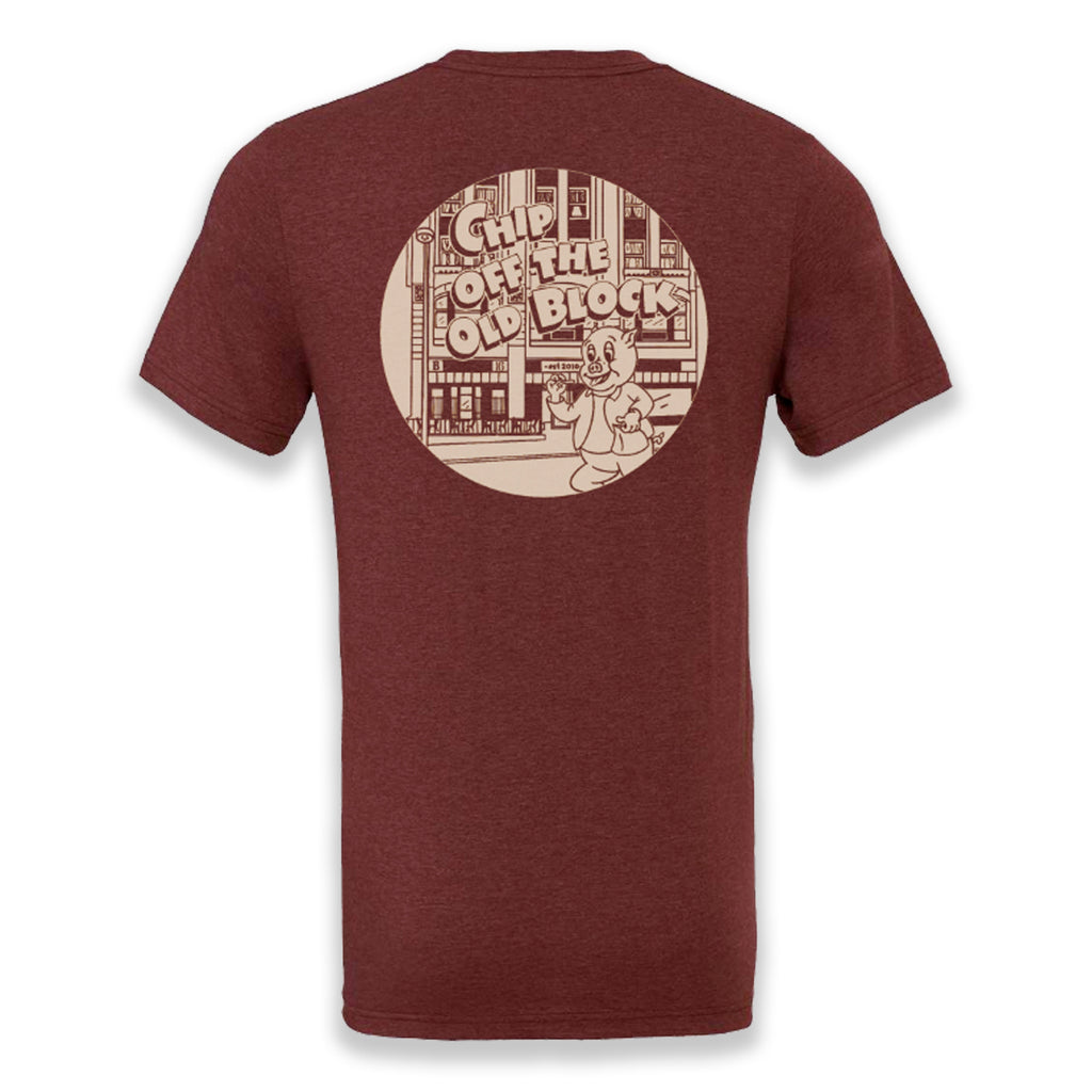 Block 16 - 12 Year Anniversary Shirt - Heather Cardinal