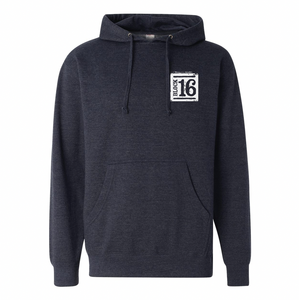 Block 16 - Hoodie - Heather Blue