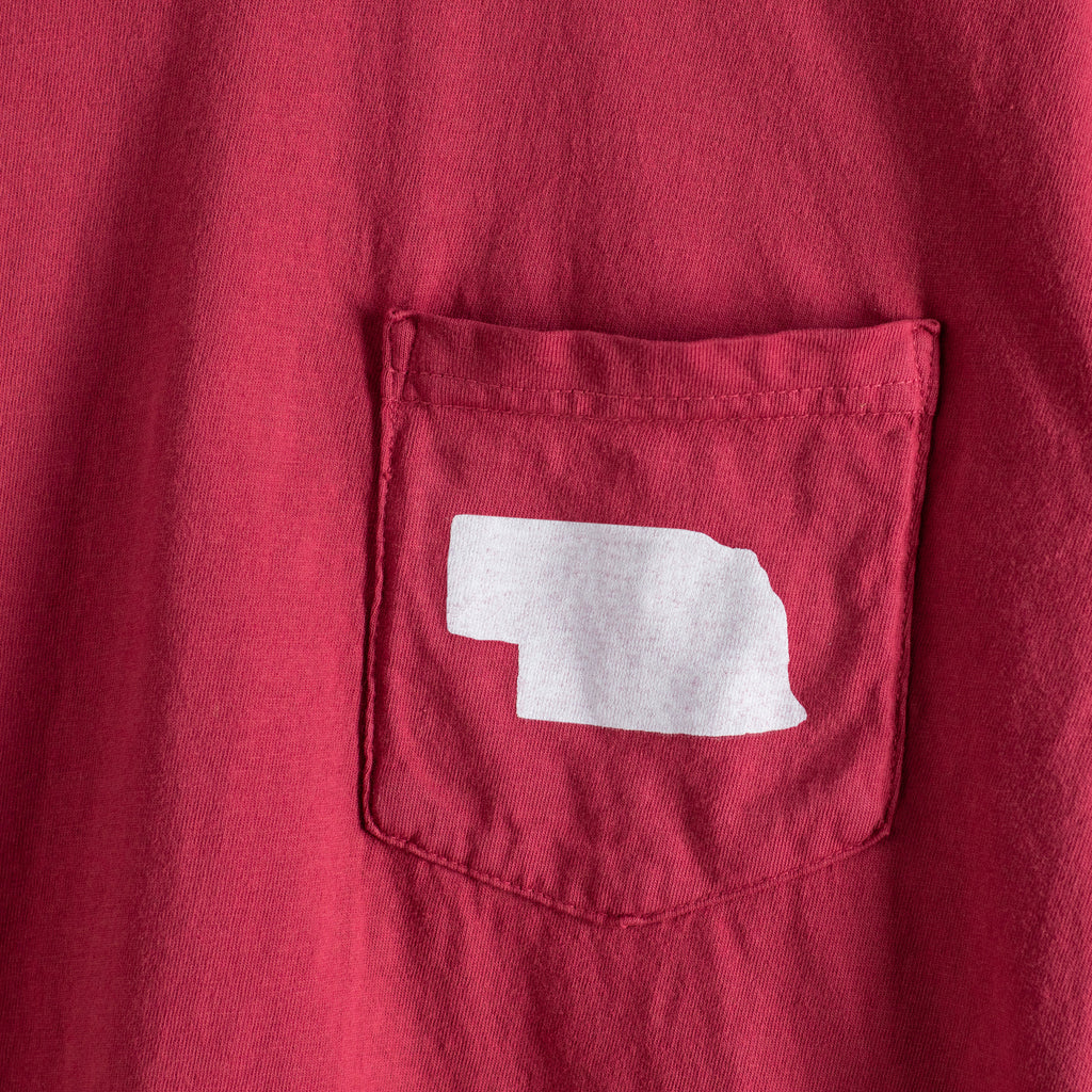 Nebraska Pocket T | Chili Red